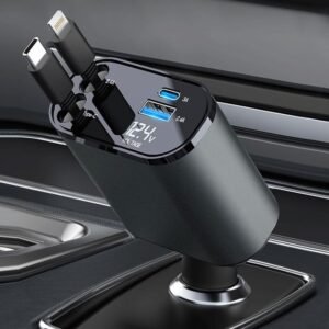 4 in 1 Retractable Car Charger