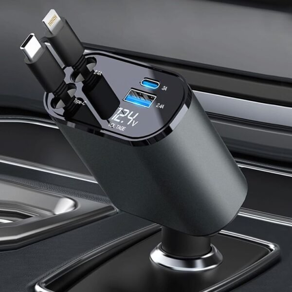 4 in 1 Retractable Car Charger