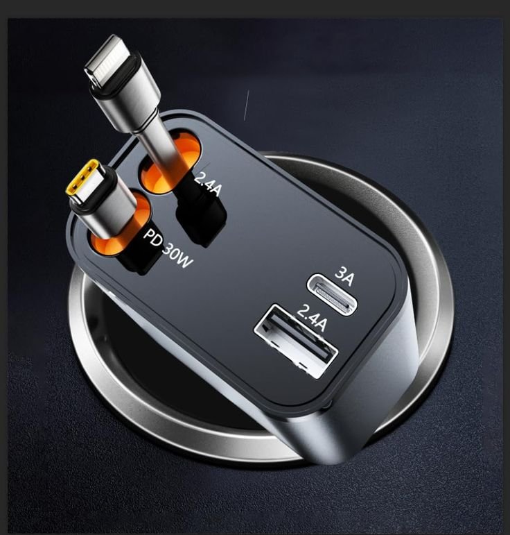 4 in 1 Retractable Car Charger - Image 5
